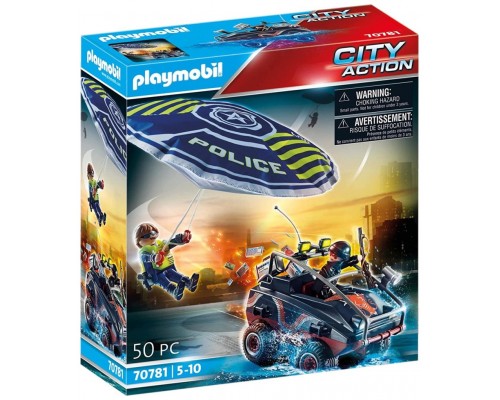 Playmobil policia paracaidas: persecucion del vehiculo