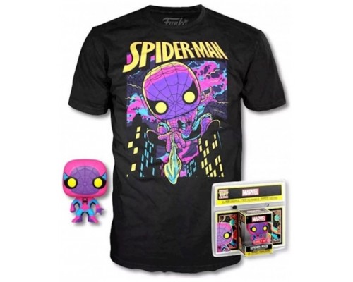 Pop & tee marvel spiderman black