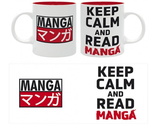 Taza keep calm and read manga