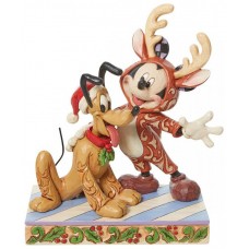 Figura enesco disney mickey & pluto