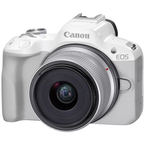 CANON EOS R50 WHITE + OBJETIVO CANON RF-S 18-45MM IS STM / CÁMARA MIRRORLESS-M091 CANON EOS R50 WHITE + OBJETIVO CANON RF-S 18-45MM IS STM / CÁMARA MIRRORLESS