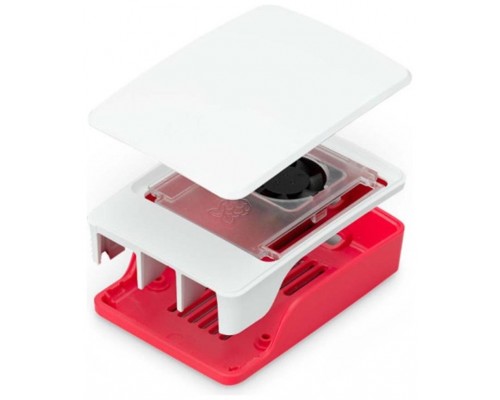 Raspberry caja oficial para Pi 5 - Color blanca/roja -