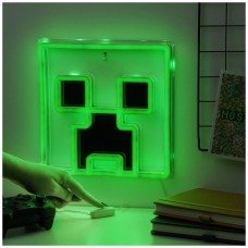 Lámpara pared paladone minecraft creeper luz