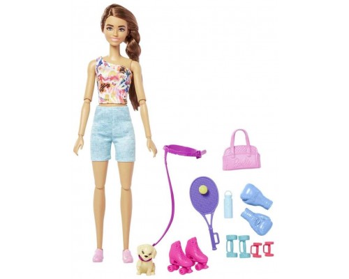 Muñeca barbie mattel conjunto entrenamiento y