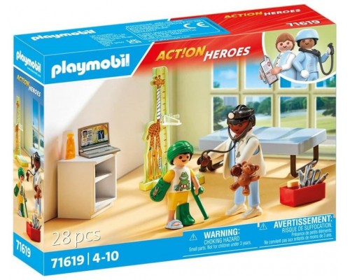 Playmobil action heroes: pediatria con osito