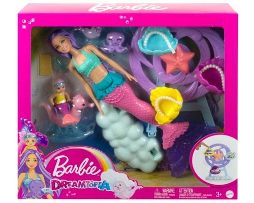 Muñeca barbie mattel sirena juego cuidado