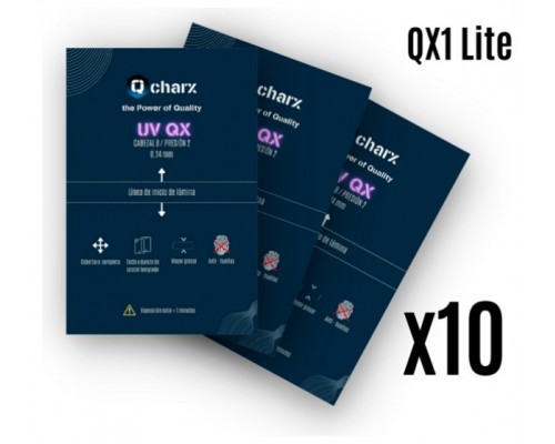 Laminas fijacion qcharx ultravioleta mate pack