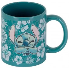 Taza karactermania disney stitch flores azules