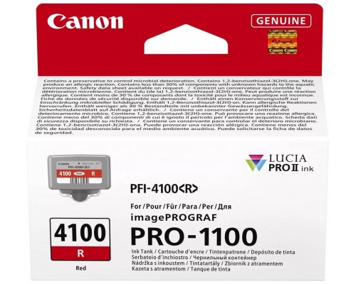 Cartucho canon pfi - 4100r rojo
