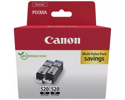 Cartucho canon pgi - 520bk negro twin pack