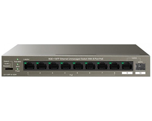 Switch ip - com g1110pf - 8 - 102w 10 puertos