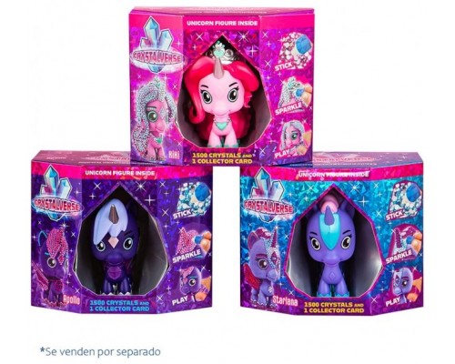 Figura unicornio crystalverse classic 1 unidad