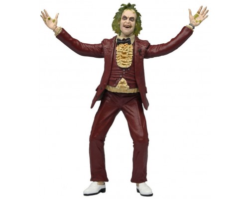 Beetlejuice red tuxedo scale action fig.