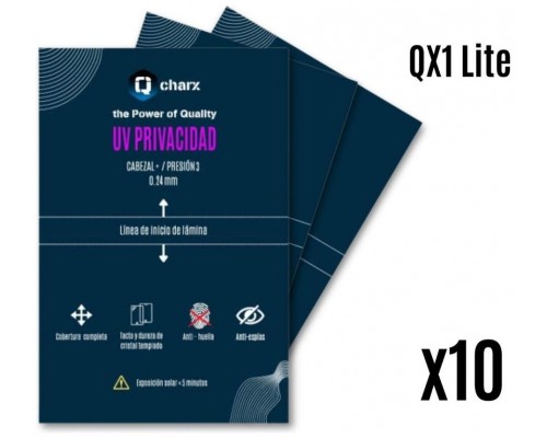 Laminas fijacion qcharx ultravioleta hd privacidad