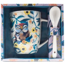 Taza con cuchara enesco buhos