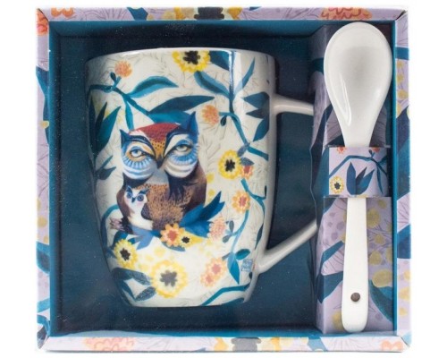 Taza con cuchara enesco buhos