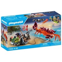 Playmobil batalla con el cangrejo gigante
