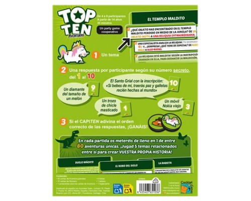 Juego mesa top ten aventuras-MR5 Juego mesa top ten aventuras