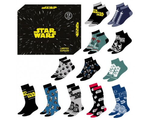Caja regalo 12 pares calcetines star