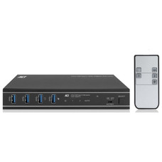 Conmutador kvm usb - c dual 4k 2
