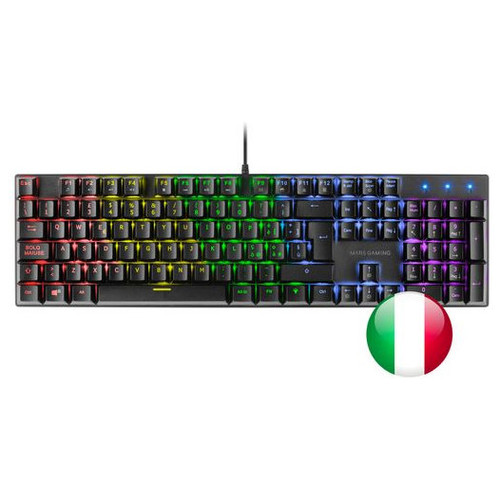 TECLADO MECANICO EN ITALIANO MARS GAMING MK422 BLACK-DN4 TECLADO MECANICO EN ITALIANO MARS GAMING MK422 BLACK