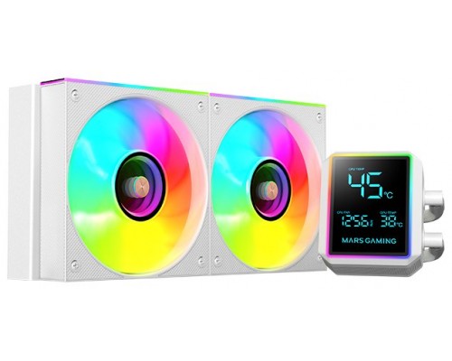 REFRIGERACION LIQUIDA FRGB ML-LCD PRO 240 BLANCO MARS GAMING (Espera 4 dias)