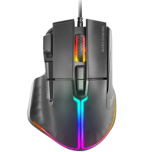 MOUSE MARS GAMING MM-XT BLACK 9B 12800DPI RGB CABLE-DN3 MOUSE MARS GAMING MM-XT BLACK 9B 12800DPI RGB CABLE