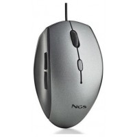 MOUSE NGS ERGO MOTH GRAY CON CABLE Y BOTONES