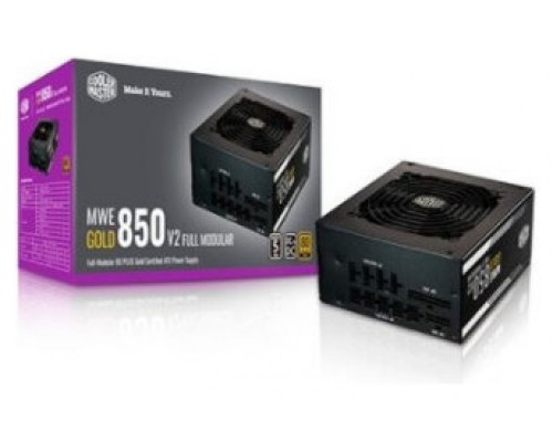 Cooler Master MWE Gold 850 - V2 Full Modular unidad de fuente de alimentación 850 W 24-pin ATX ATX Negro