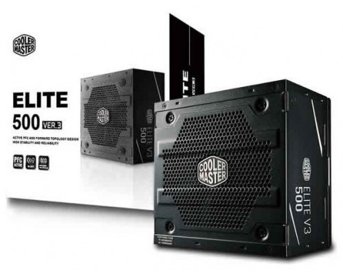 Cooler Master Elite V3 unidad de fuente de alimentación 500 W 20+4 pin ATX ATX Negro
