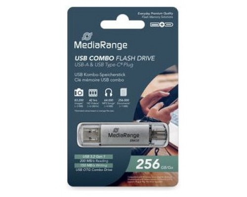 PENDRIVE COMBO 256GB USB 3.2 MEDIARANGE HIGH P.