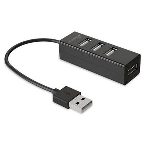 HUB 4 PUERTOS 2.0 MEDIARANGE MRCS502 BLACK-GK1 HUB 4 PUERTOS 2.0 MEDIARANGE MRCS502 BLACK
