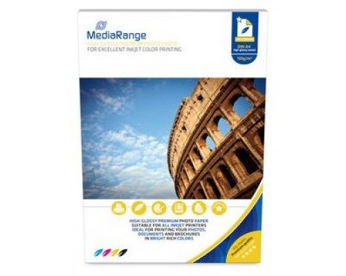 PAPEL FOTOGRAFICO MEDIARANGE MRINK107 A4 BRILLO