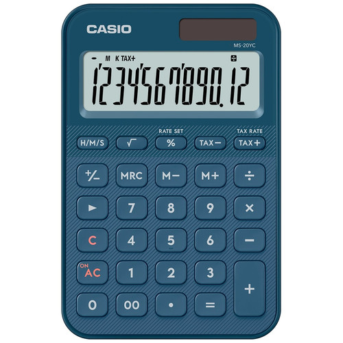 CASIO MS-20YC AZUL MARINO / CALCULADORA DE MESA
