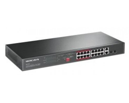 SWITCH NO GESTIONABLE MERCUSYS MS118CP 18P 16xRJ45