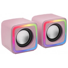 ALTAVOCES 2.0 MARS GAMING MSCUBE PINK 8W RMS SONIDO