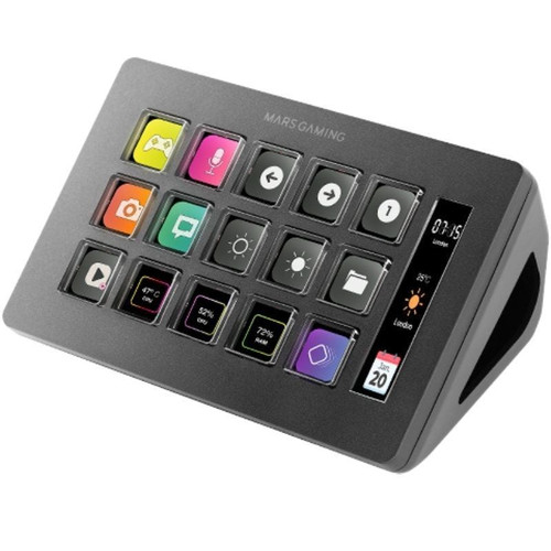 CONTROL DECK SLIM MARS GAMING MSD-ONE BLACK 15 TECLAS-DN14 CONTROL DECK SLIM MARS GAMING MSD-ONE BLACK 15 TECLAS