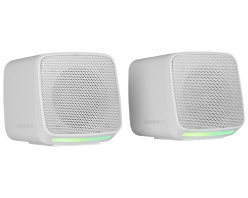 ALTAVOCES 2.0 MARS GAMING MSPROW BLANCO 10W USB + JACK