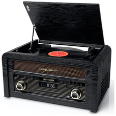 MUSE MT-115 W BLACK WOOD / TOCADISCOS CON RADIO Y ALTAVOCES-M028 MUSE MT-115 W BLACK WOOD / TOCADISCOS CON RADIO Y ALTAVOCES