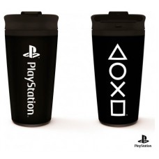 VASO DE VIAJE METÁLICO PLAYSTATION ONYX PYRAMID REDSTRING MTM25993