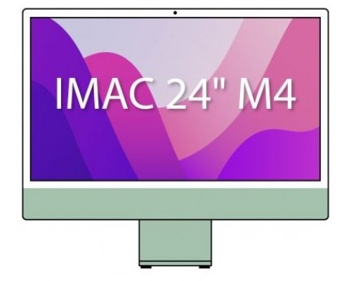 iMAC APPLE 24"" RETINA 4.5K M4 8CORE+GPU 8CORE 16GB 256GB GREEN (Espera 4 dias)