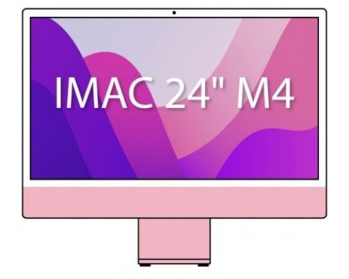 iMAC APPLE 24"" RETINA 4.5K M4 8CORE+GPU 8CORE 16GB 256GB PINK (Espera 4 dias)