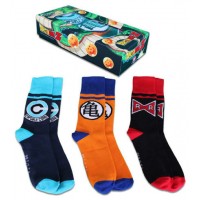 PACK DE 3 CALCETINES EN CAJA REGALO DRAGON BALL LOGOS TALLA 40-45 GEEK NA-9596