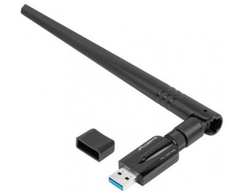 ADAPTADOR RED LANBERG USB WIFI 1200 MB/S DUAL BAND CON ANTENA
