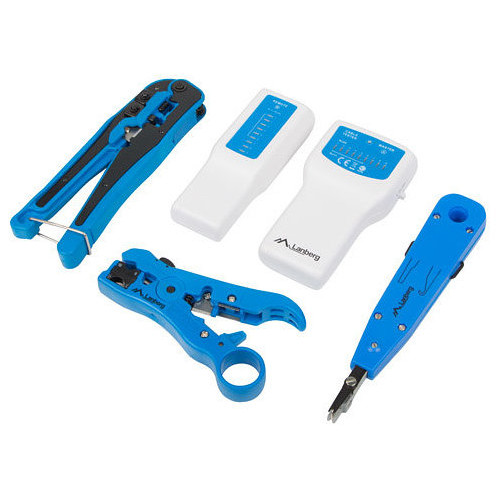 Kit herramientas lanberg pelacables crimpadora testador-MR6 Kit herramientas lanberg pelacables crimpadora testador