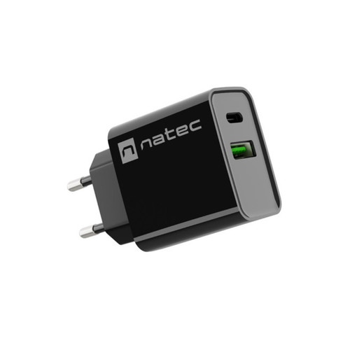 CARGADOR NATEC RIBERA 20W 1XUSB-A + 1XUSB-C PD3.0 QC3.0 NEGRO-DI1 CARGADOR NATEC RIBERA 20W 1XUSB-A + 1XUSB-C PD3.0 QC3.0 NEGRO
