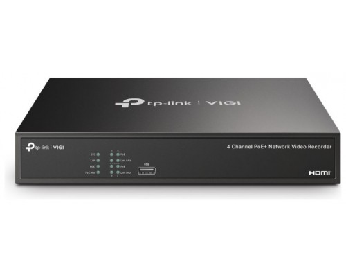TP-LINK VIDEO GRABADOR NVR VIGI PoE+ 4 CANALES + HDD 2TB (Espera 4 dias)