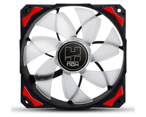 NOX H-Fan LED Carcasa del ordenador Ventilador 12 cm Negro, Rojo, Blanco