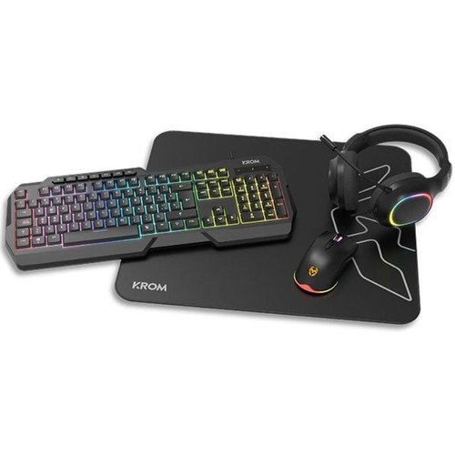 KROM KENTA PC Combo Gaming 4 en 1 RGB Negro-IA6 KROM KENTA PC Combo Gaming 4 en 1 RGB Negro