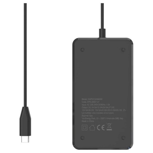 NILOX Alimentador gan usb-c para portátil - 65w-IA3 NILOX Alimentador gan usb-c para portátil - 65w